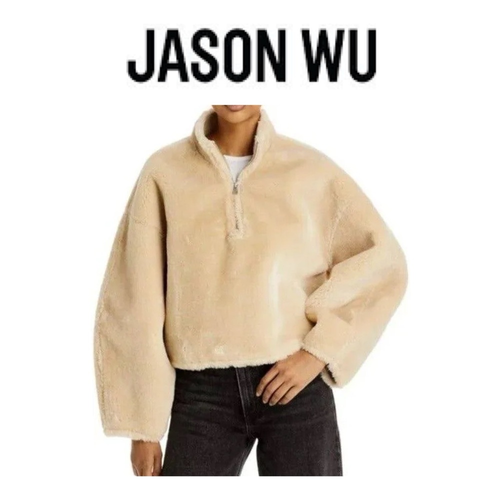 Jason Wu Zip Oversize Pullover Jacket Faux Fur ( XS )